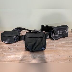Black Utility Belt Bag Set